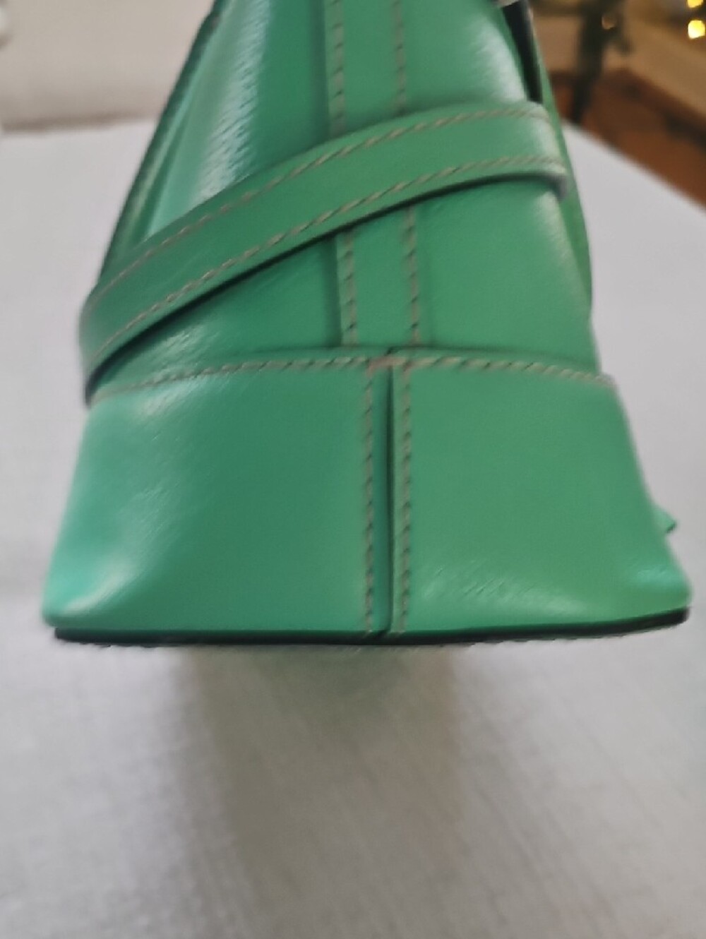 Kate Spade Green Structured Leather Satchel with Strap and Wallet - Picture 5 of 9